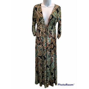 PINK ROCK LOS ANGELES BOHO MAXI DRESS S